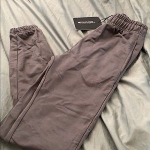 PrettyLittleThing Charcoal Gray casual joggers